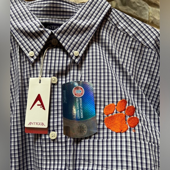 Antigua Clemson button down shirt - Picture 3 of 4